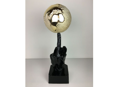 FUCKING WORLD - Resin sculpture _ Mosche Bianche