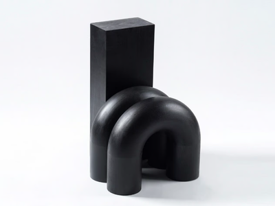 TIME OF ACTION 20-3 - Low wooden stool with back _ MOVIMENTO
