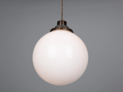 GENTRY 25CM OPAL GLOBE - Handmade pendant lamp _ mullan lighting