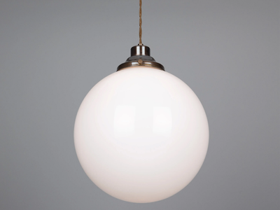 GENTRY OPAL GLASS GLOBE PENDANT LIGHT 30 - Handmade pendant lamp _ mullan lighting