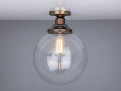 RIAD 25CM GLOBE CEILING LIGHT FITTING - LED handmade ceiling lamp _ mullan lighting