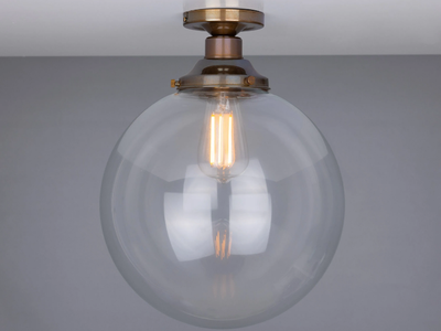 RIAD 30CM GLOBE CEILING LIGHT FITTING - LED handmade ceiling lamp _ mullan lighting