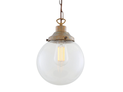 RIAD CLEAR GLOBE PENDANT LIGHT 20CM - Handmade pendant lamp _ mullan lighting