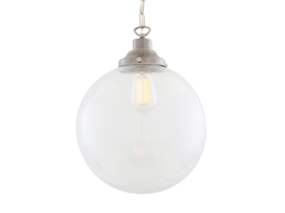 RIAD CLEAR GLOBE PENDANT LIGHT 30CM - Handmade glass pendant lamp _ mullan lighting