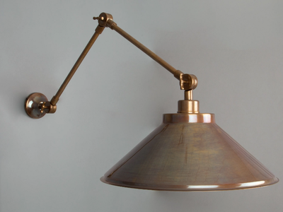 RIO ADJUSTABLE INDUSTRIAL WALL LIGHT - Adjustable brass wall lamp _ mullan lighting