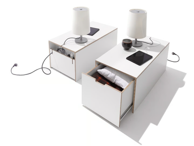 BETTKASTEN 16 - Multi-layer wood bedside table _ Müller Small Living