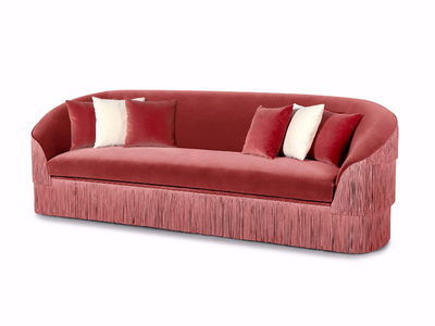 FRINGES - 3 seater velvet sofa _ Munna