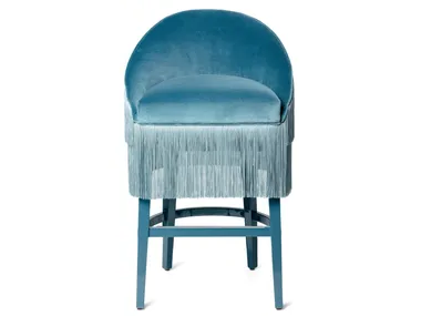 FRINGES - High upholstered velvet stool _ Munna