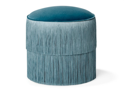 FRINGES - Round velvet pouf _ Munna