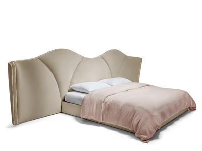 JOSEPHINE L 200 - Upholstered velvet double bed _ Munna
