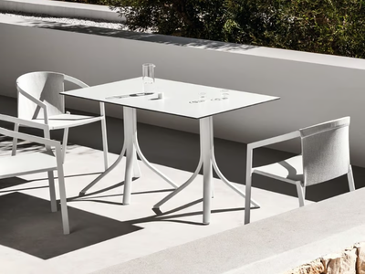 PUSH - Rectangular aluminium garden table with HPL top _ MY YOUR