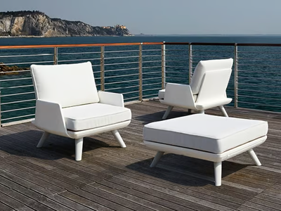 SAMURAI - Fabric garden armchair with armrests _ MY YOUR