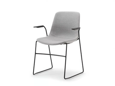 JAVA SOFT 01 P - Sled base training chair with armrests _ Nahu