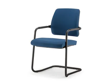 KOS SOFT 01 BK - Cantilever chair with armrests _ Nahu