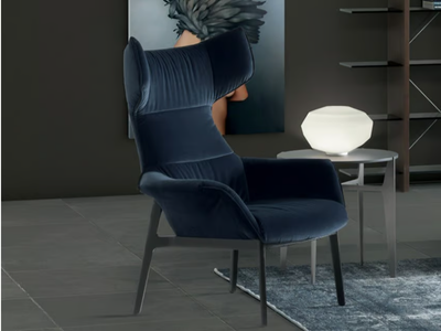 AURA - Wing fabric armchair _ Natuzzi Italia