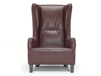 MARLENE - Leather armchair with armrests _ Natuzzi Italia