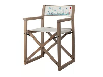 DOLCEVITA PO01 - Folding wooden and fabric chair with armrests _ New Life