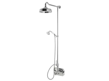 DAYTIME - Wall-mounted thermostatic shower panel with hand shower _ newform