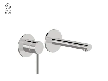 MINI-X - Single handle wall-mounted 2 hole washbasin mixer _ newform
