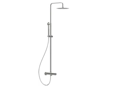 X-STEEL 316 - Thermostatic wall-mounted stainless steel shower panel with hand shower _ newform