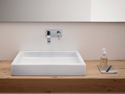 CANALE - Rectangular ceramic washbasin _ Nic