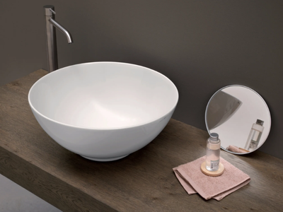 FLAVIA - Countertop round ceramic washbasin _ Nic