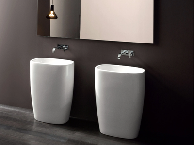 MILK - Freestanding ceramic washbasin _ Nic