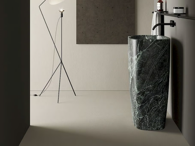 MILK STONE - Freestanding Verde Alpi marble washbasin _ Nic