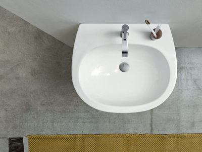 MILK - Wall-mounted ceramic washbasin _ Nic