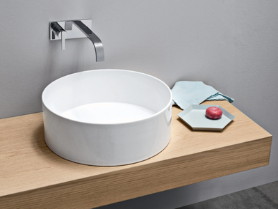 OVVIO - Countertop round ceramic washbasin _ Nic