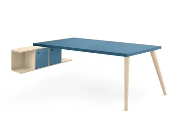 Desk with Luce wall unit - Modular desk _ Nidi