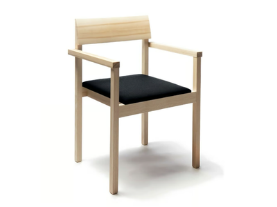 ARKITECTURE KVT8 - Stackable wooden chair with armrests _ Nikari