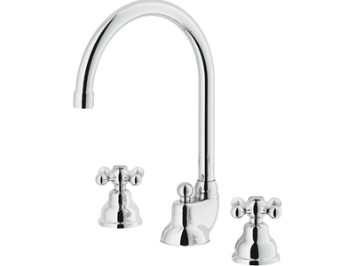 GRAZIA - 3 hole washbasin tap with adjustable spout _ Nobili