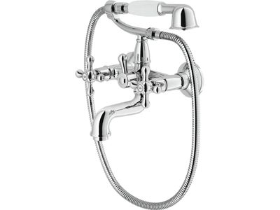 GRAZIA - Wall-mounted bathtub tap with hand shower _ Nobili