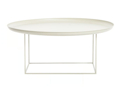 DUKE LARGE - Round metal coffee table with tray _ NORR11