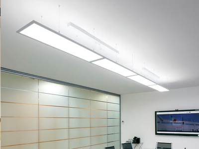 THE PANEL BIEMISSIONE - Powder coated aluminium ceiling lamp / pendant lamp _ Novalux