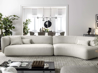 BLOSSOM - Sectional fabric sofa with removable cover _ Novamobili