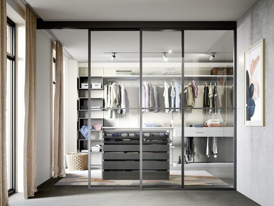 BREAK - Corner sectional walk-in wardrobe _ Novamobili