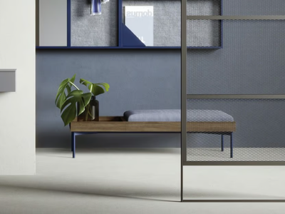 CUBE - Storage wooden bench _ Novamobili