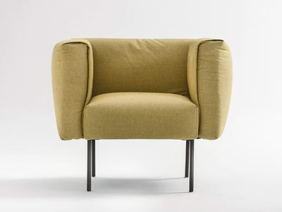 ONNI - Upholstered fabric armchair with armrests _ Novamobili