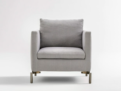 REEF - Upholstered fabric armchair with armrests _ Novamobili