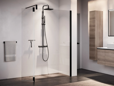 GIADA H - Aluminum and tempered glass shower panel _ NOVELLINI