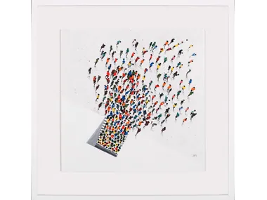 Meeting II - Wooden Painting _ NOVOCUADRO ART COMPANY