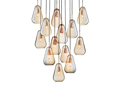 ANOLI 13 - Blown glass pendant lamp _ Nuura