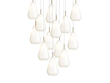 ANOLI 13 OPAL - Blown glass pendant lamp _ Nuura