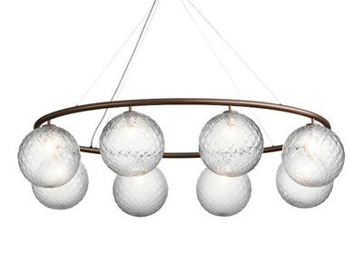 MIIRA 8 OVAL OPTIC - LED opal glass pendant lamp _ Nuura