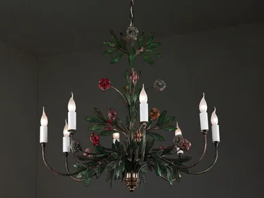 VASO FIORITO - Wrought iron chandelier _ OFFICINACIANI