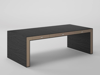 BELESA - Wood veneer executive desk with drawers _ Ofifran