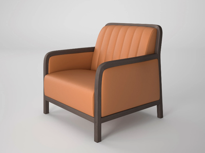 ILIUS - Leather armchair with armrests _ Ofifran
