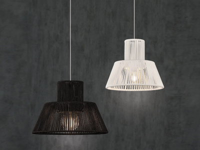 NELA - LED handmade rope pendant lamp _ Olé Lighting
